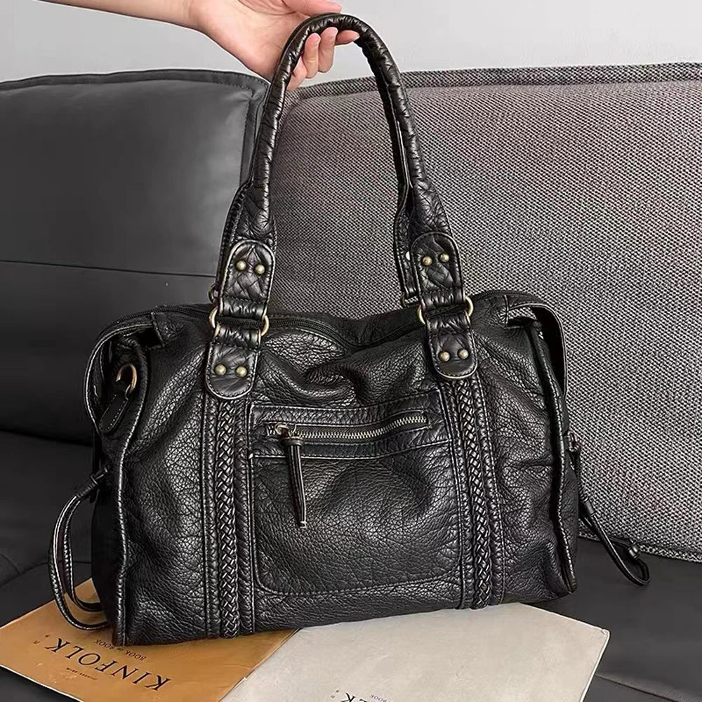 Genuine Leather Handbag - Lysandra