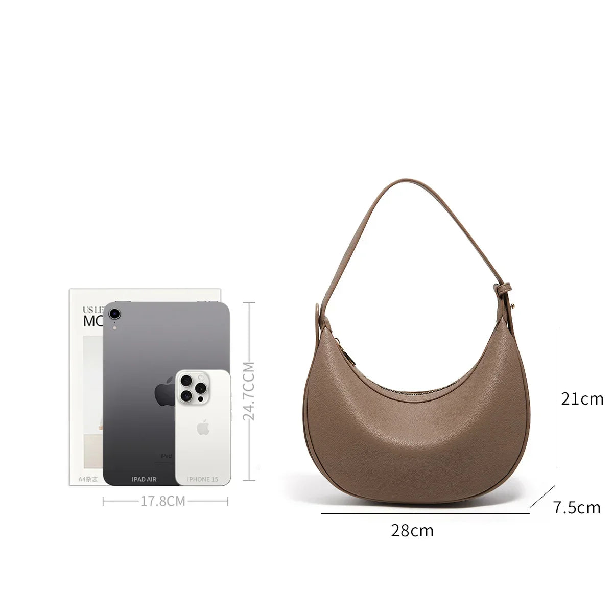 Genuine Leather Handbag - Ivy