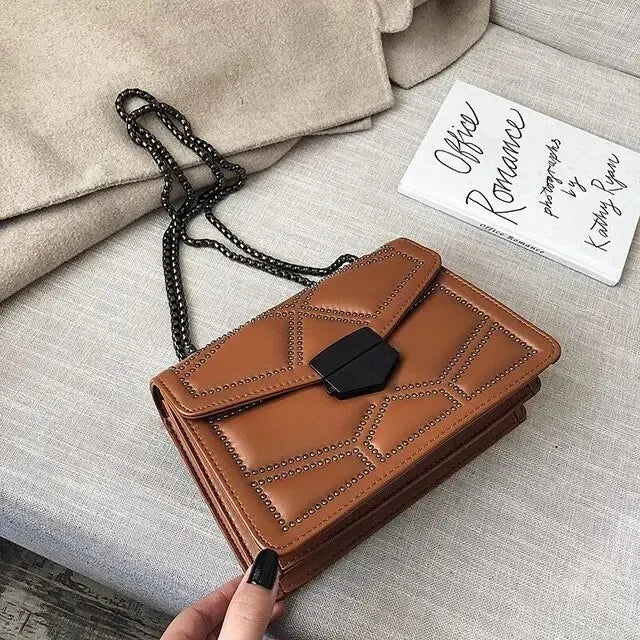 Small Genuine Leather Handbag - Eyla
