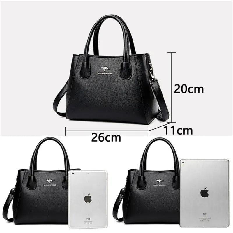 Genuine Leather Crossbody Handbag - Quality