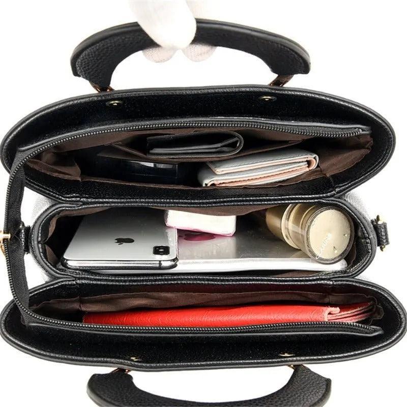 Genuine Leather Crossbody Handbag - Uiva