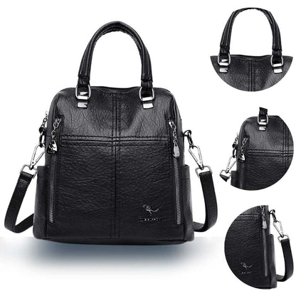 Leather Backpack Handbag Vivette