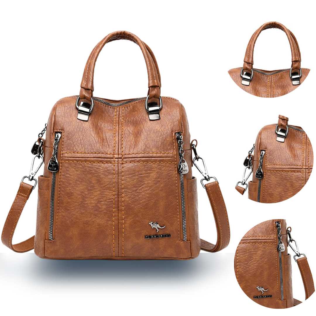 Leather Backpack Handbag Vivette