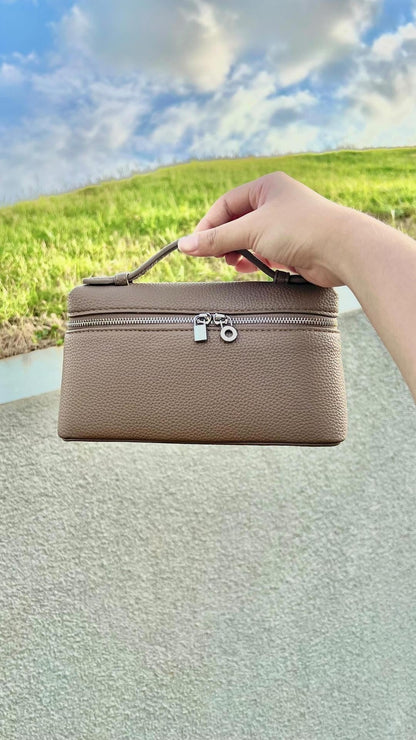 Pink Small Genuine Leather Tote Handbag