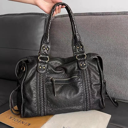 Genuine Leather Handbag - Lysandra