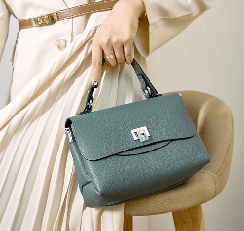 Compact Genuine Leather Handbag - Melbourn