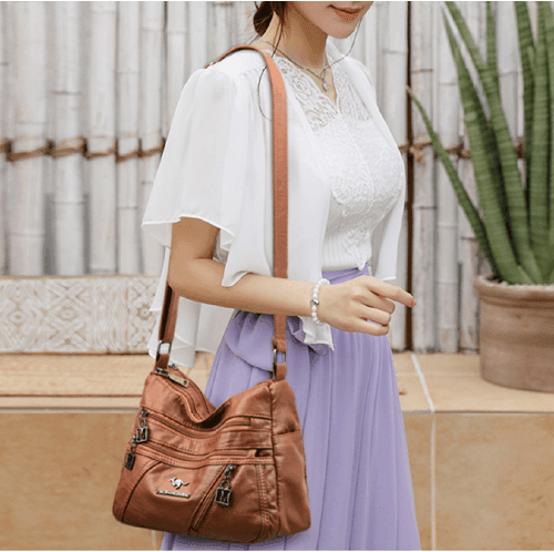 Genuine Leather Handbag - Maria