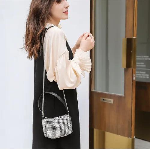 Studded Compact Handbag - Luxury