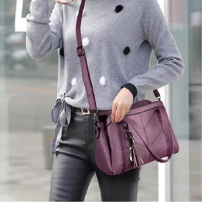 Genuine Leather Handbag - Gina