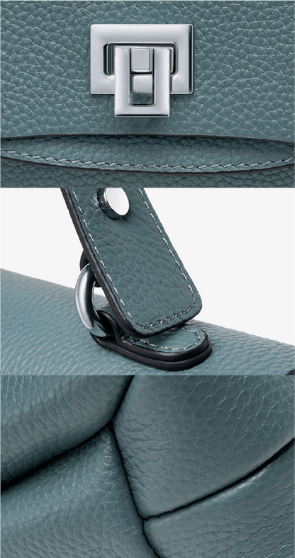 Compact Genuine Leather Handbag - Melbourn