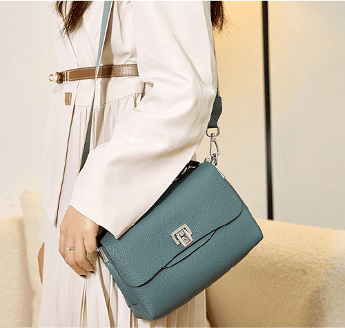 Compact Genuine Leather Handbag - Melbourn