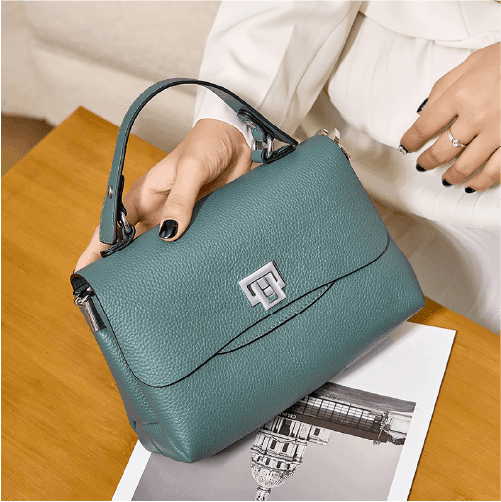 Compact Genuine Leather Handbag - Melbourn