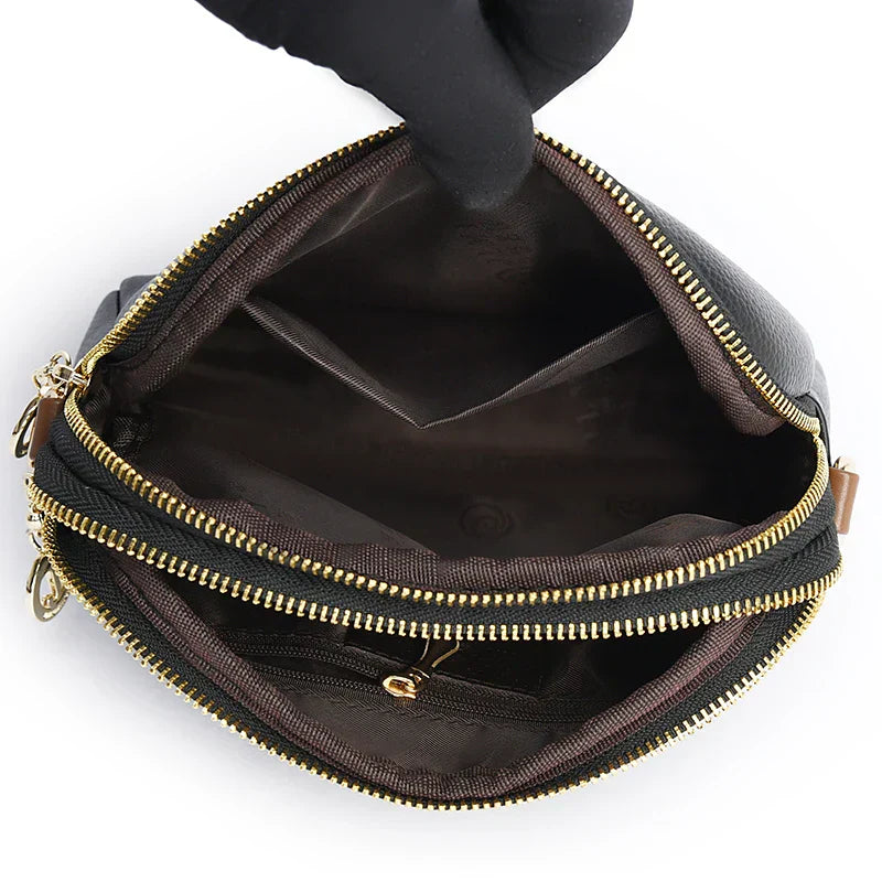 Leather Crossbody Handbag - Zadie