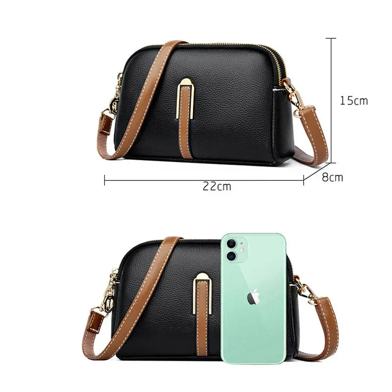 Leather Crossbody Handbag - Zadie