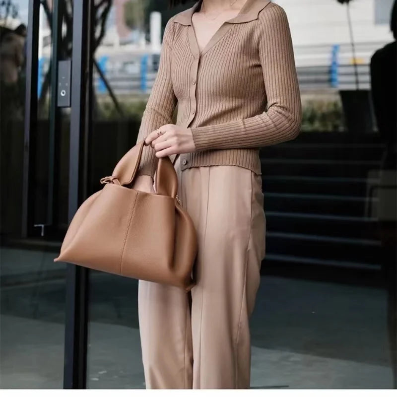Genuine Leather Handbag - Galene