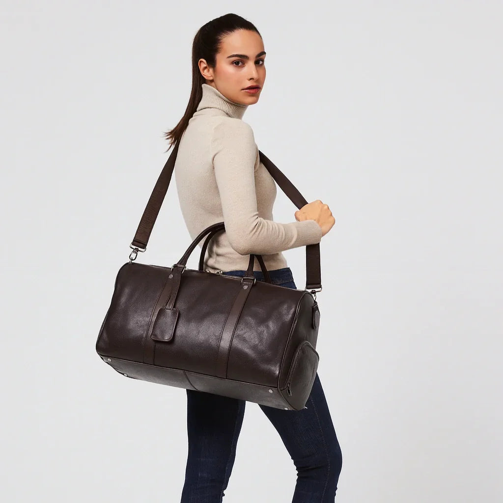 Genuine Leather Travel Bag - Wilma