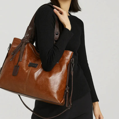 Genuine Leather Handbag - Olivia