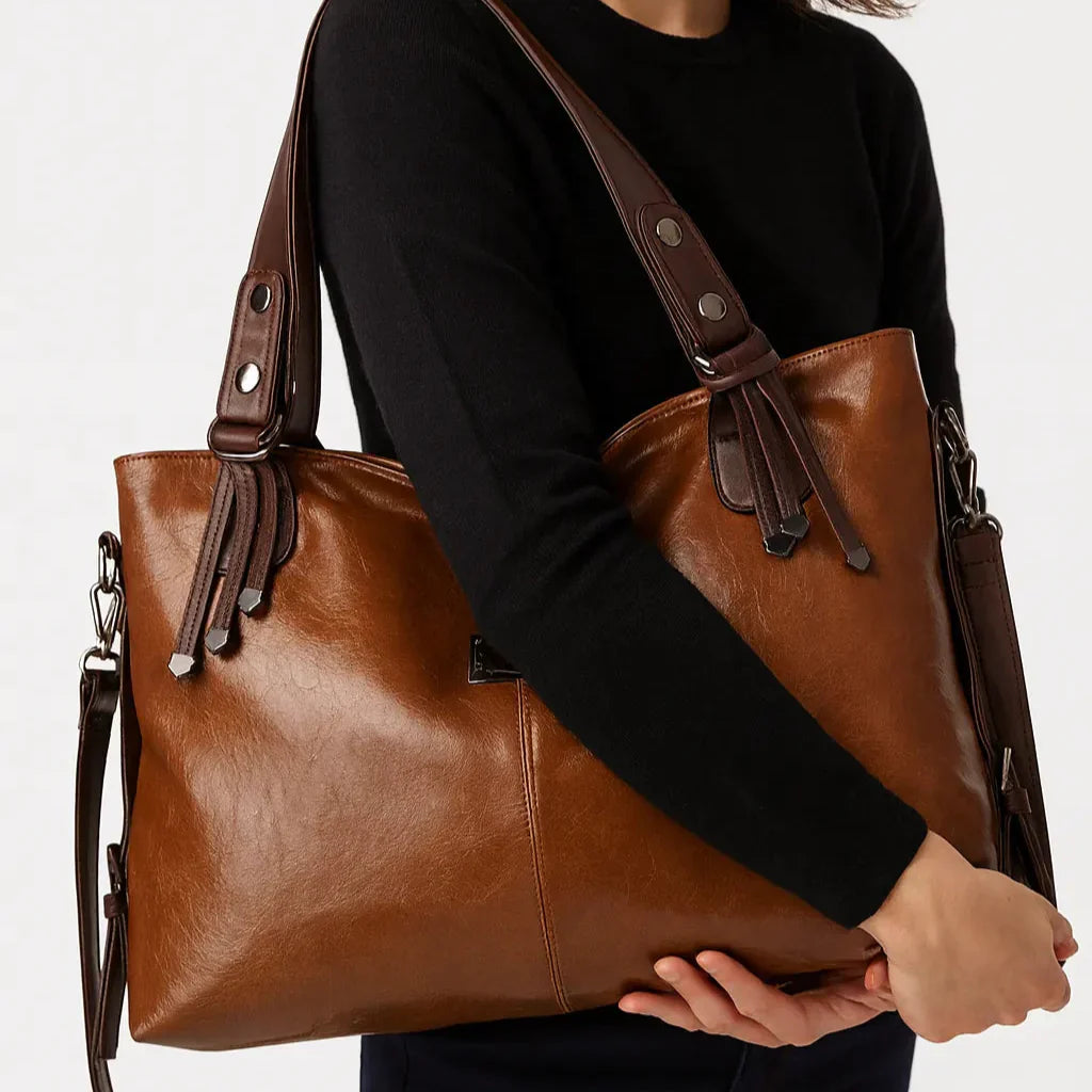 Genuine Leather Handbag - Olivia