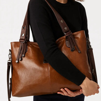 Genuine Leather Handbag - Olivia