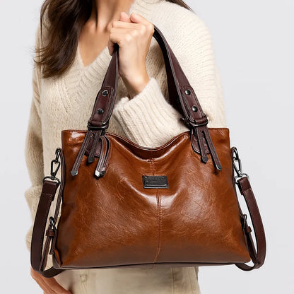 Genuine Leather Handbag - Olivia
