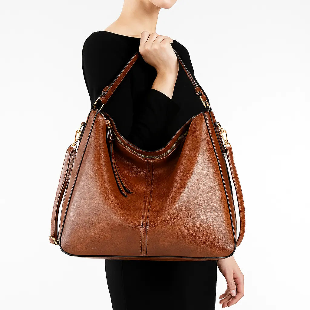 Genuine Leather Handbag - Mila