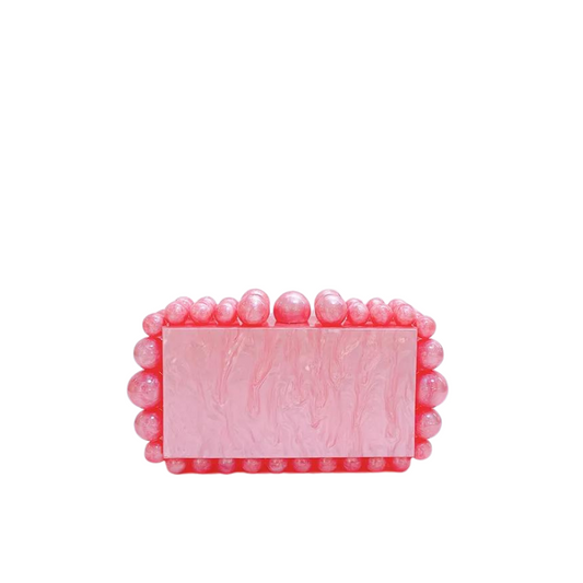 Marbled Acrylic Clutch Handbag