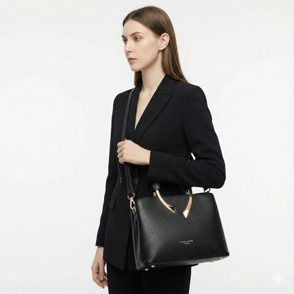 Genuine Leather Crossbody Handbag - Uiva