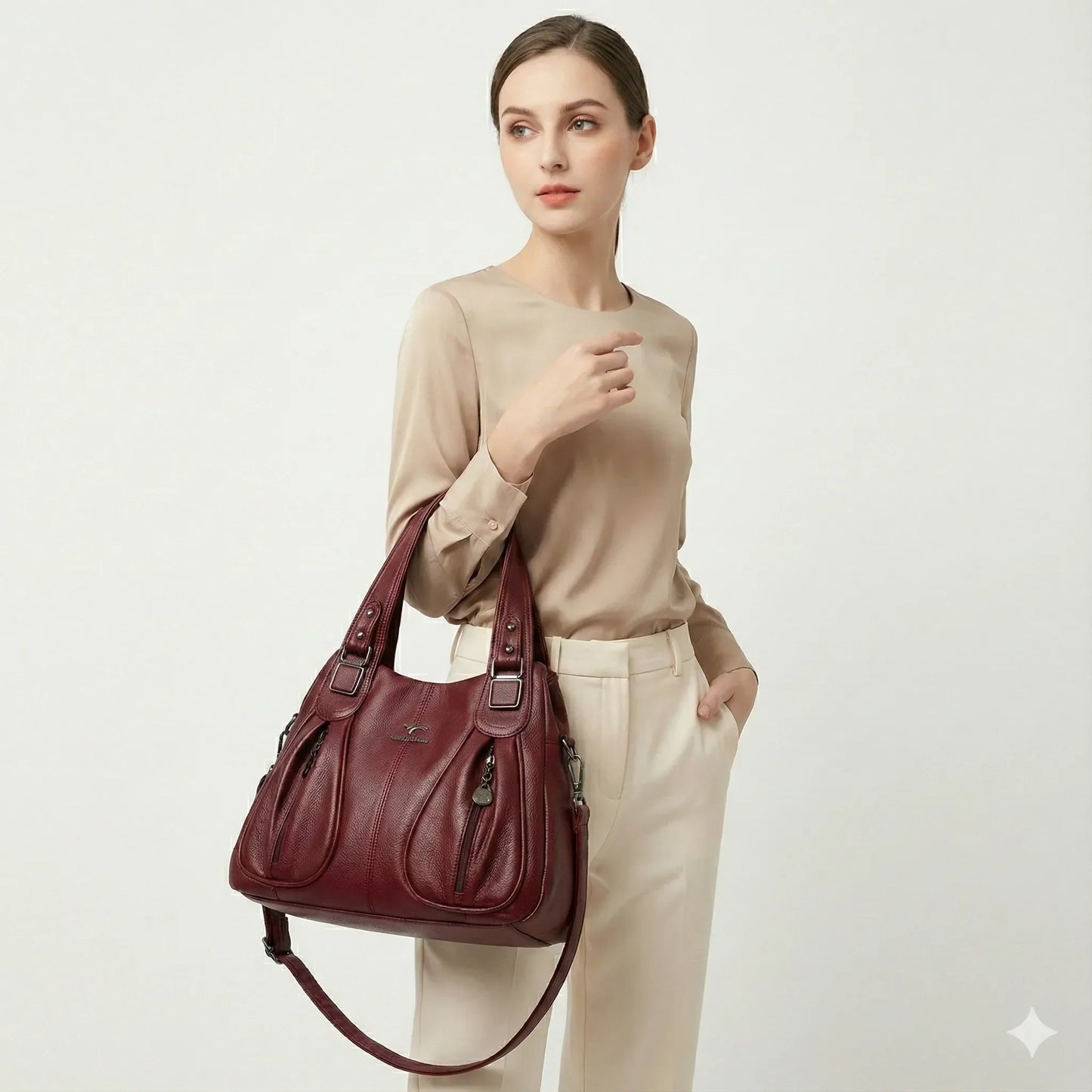 Genuine Leather Handbag - Livia