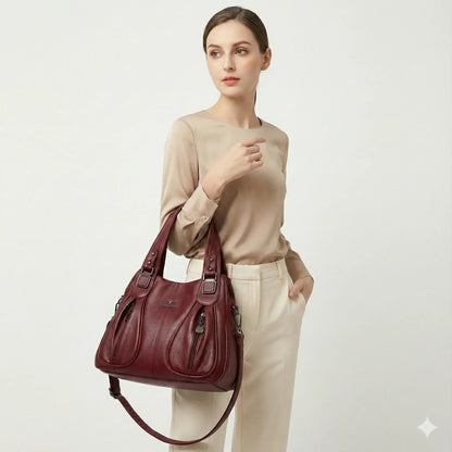 Genuine Leather Handbag - Livia