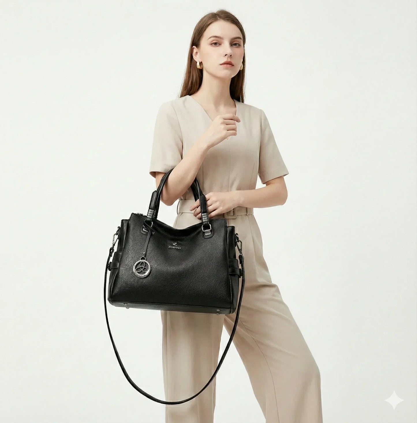 Genuine Leather Handbag - Helena