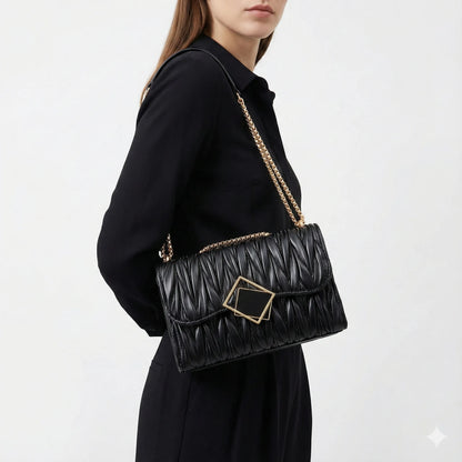 Compact Leather Handbag - Vienza