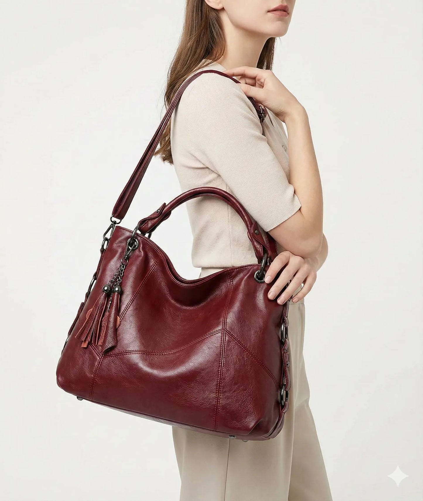 Genuine Leather Handbag - Catharina