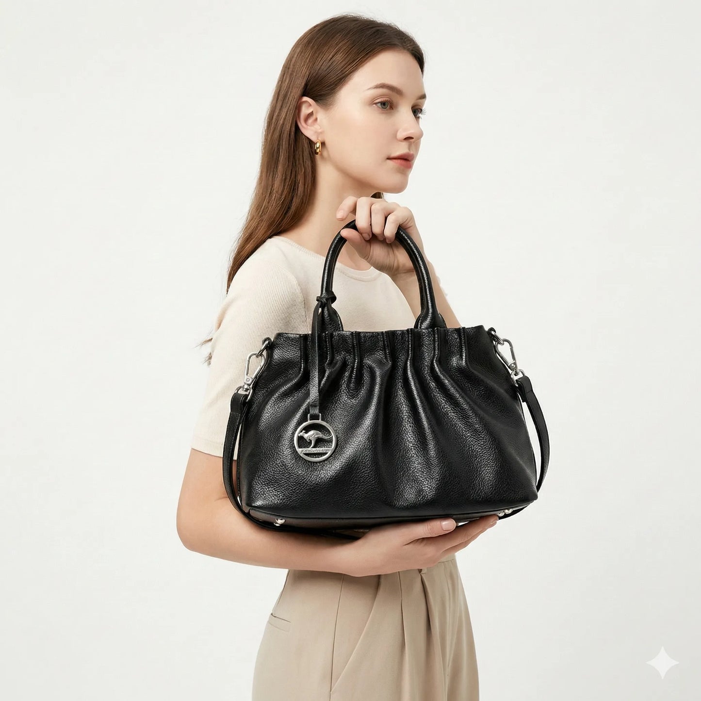 Genuine Leather Handbag - Italia