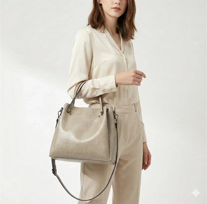 Genuine Leather Handbag - Maelis