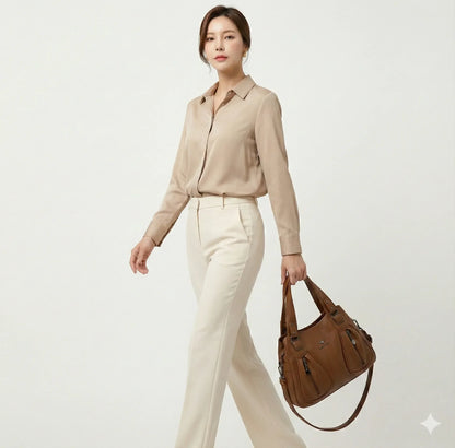 Genuine Leather Handbag - Livia