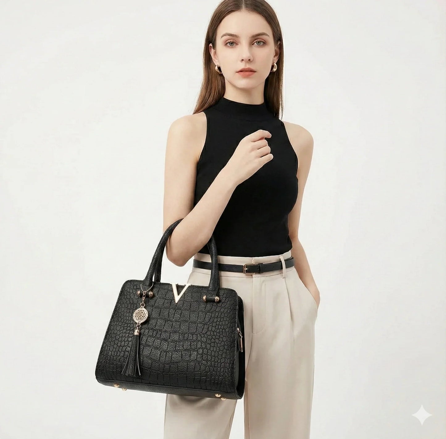Genuine Leather Handbag - Veneza