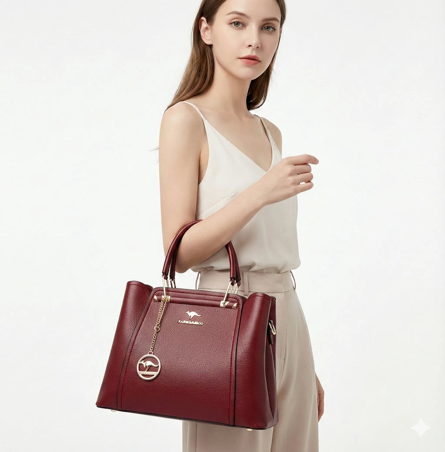 Luxurious Genuine Leather Crossbody Handbag - Style Couer