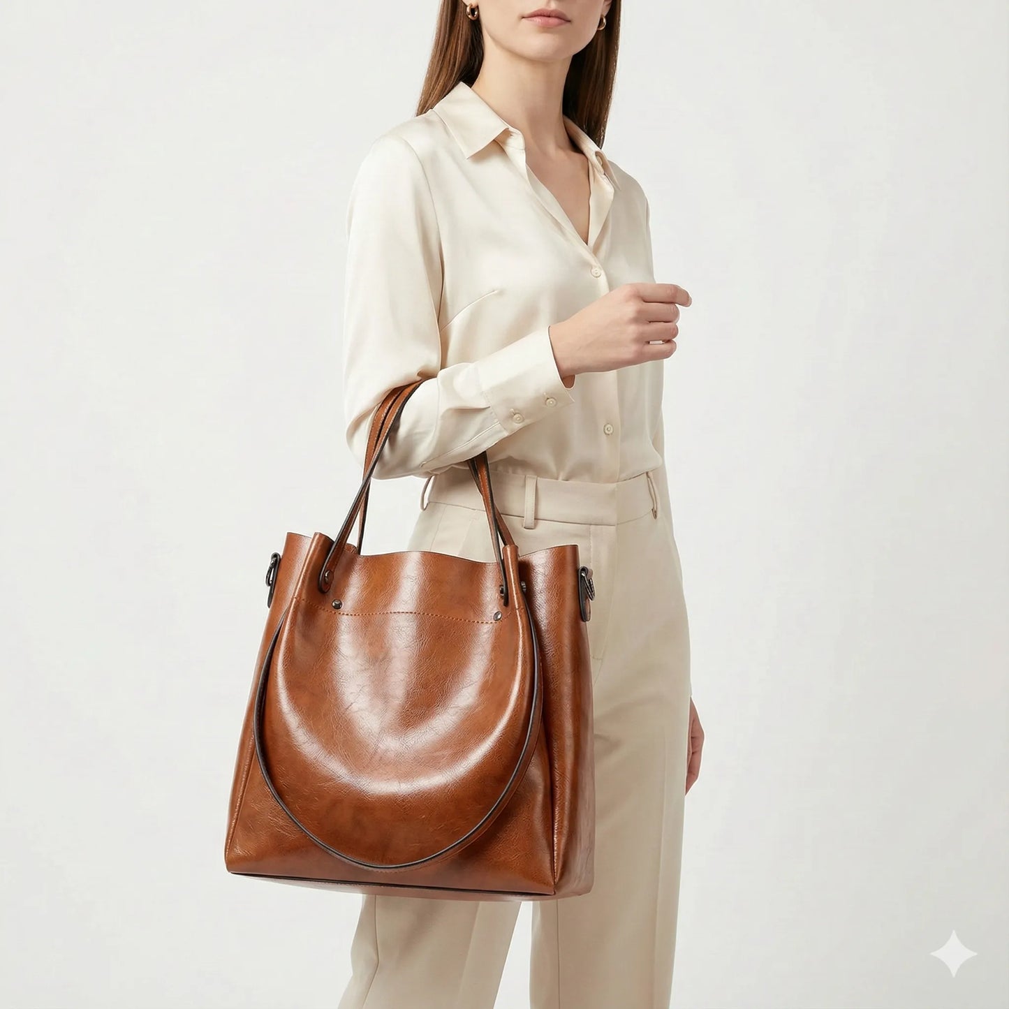 Genuine Leather Handbag - Maelis