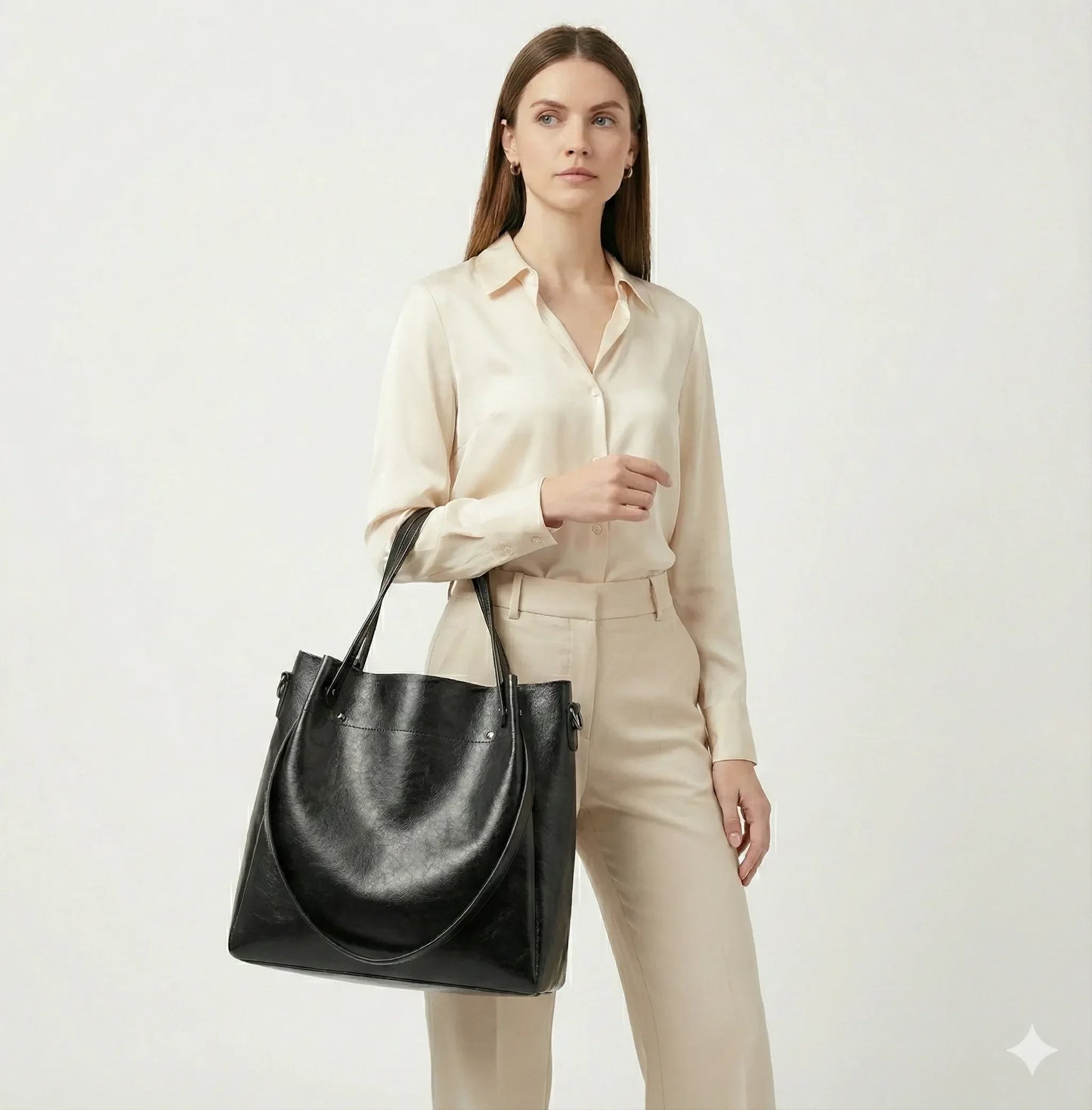 Genuine Leather Handbag - Maelis