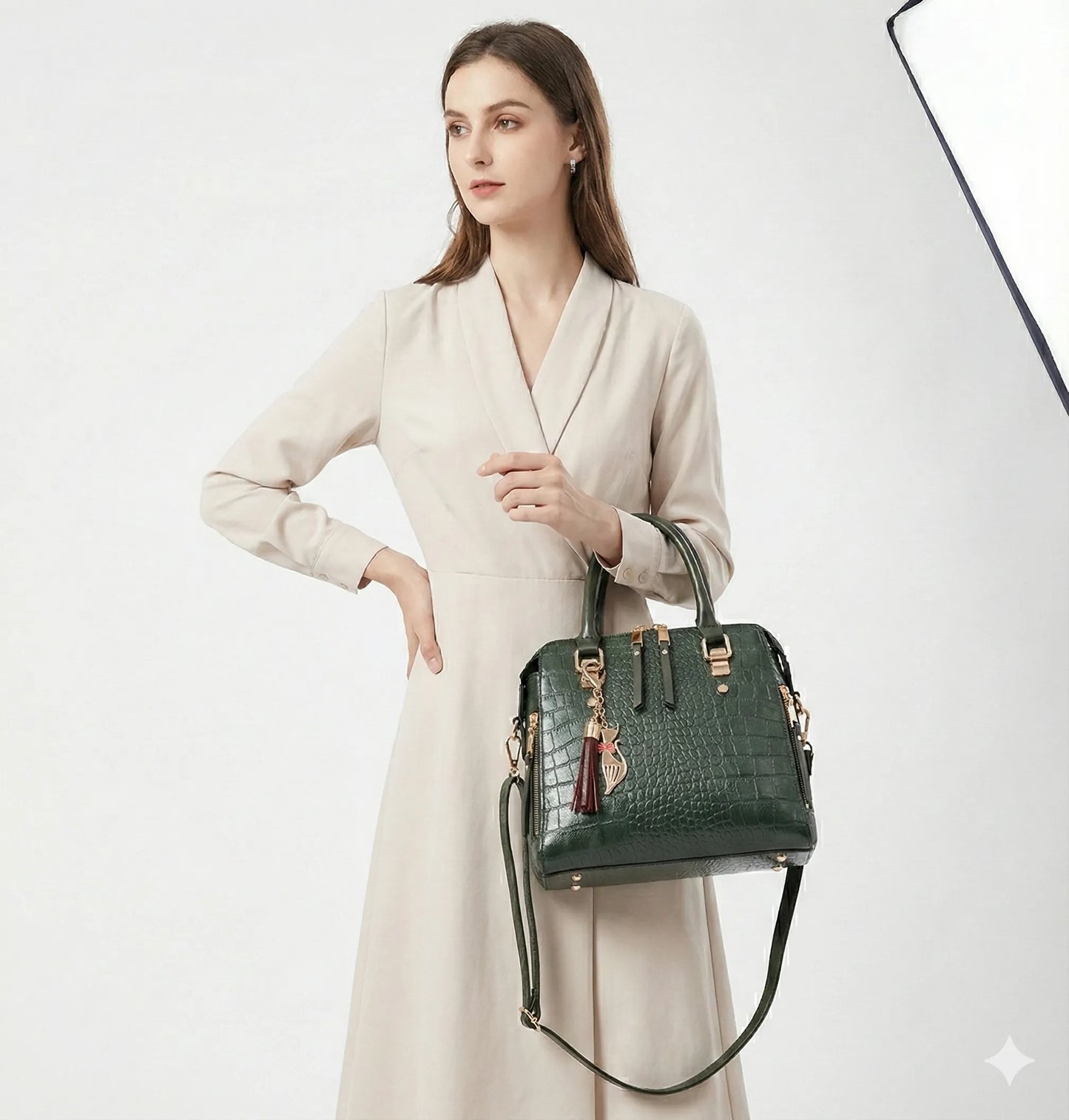 Handbag in Genuine Leather - Mia