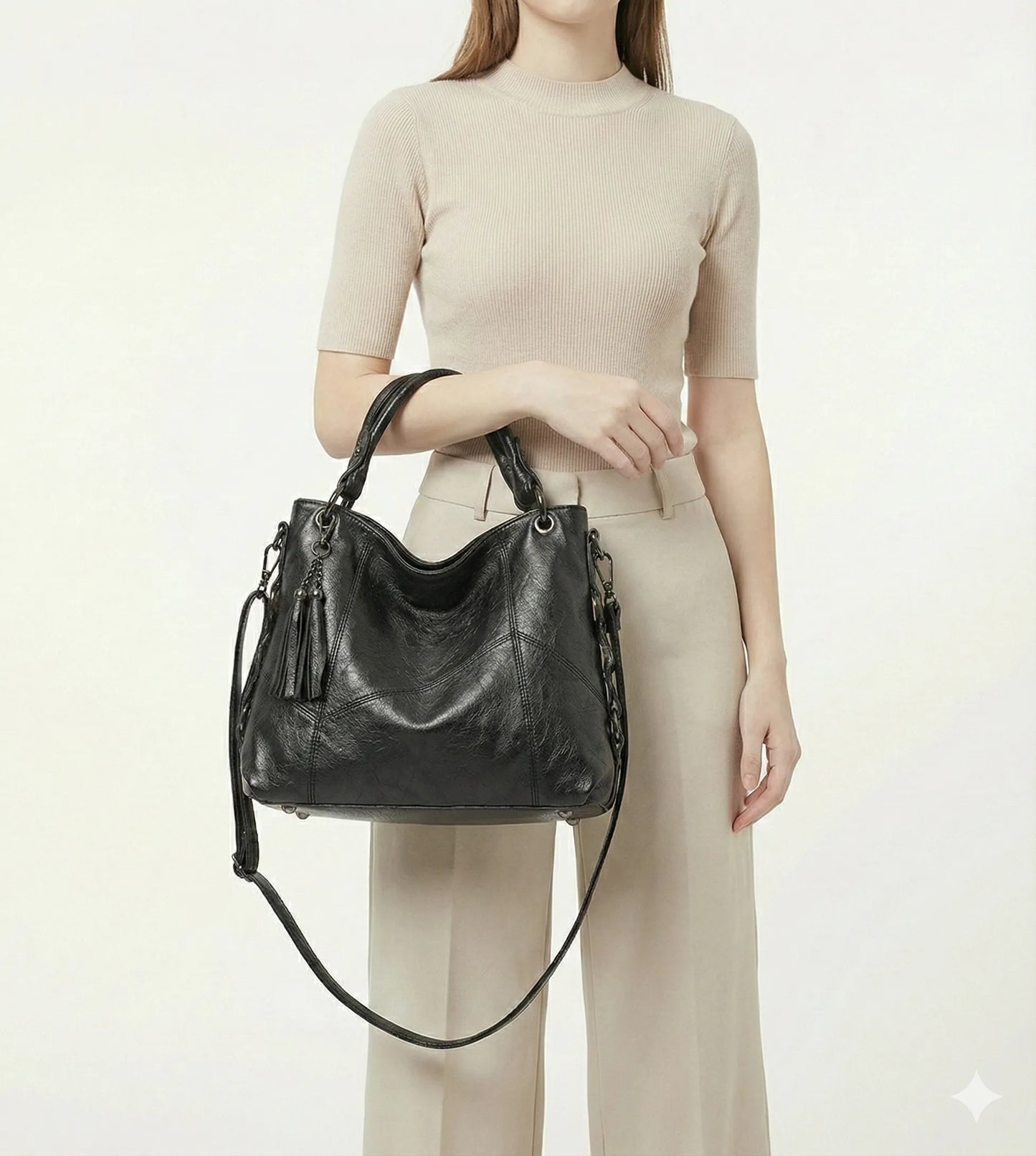 Genuine Leather Handbag - Catharina