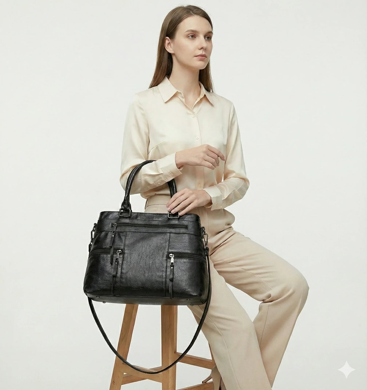 Handbag in Genuine Leather - Verse