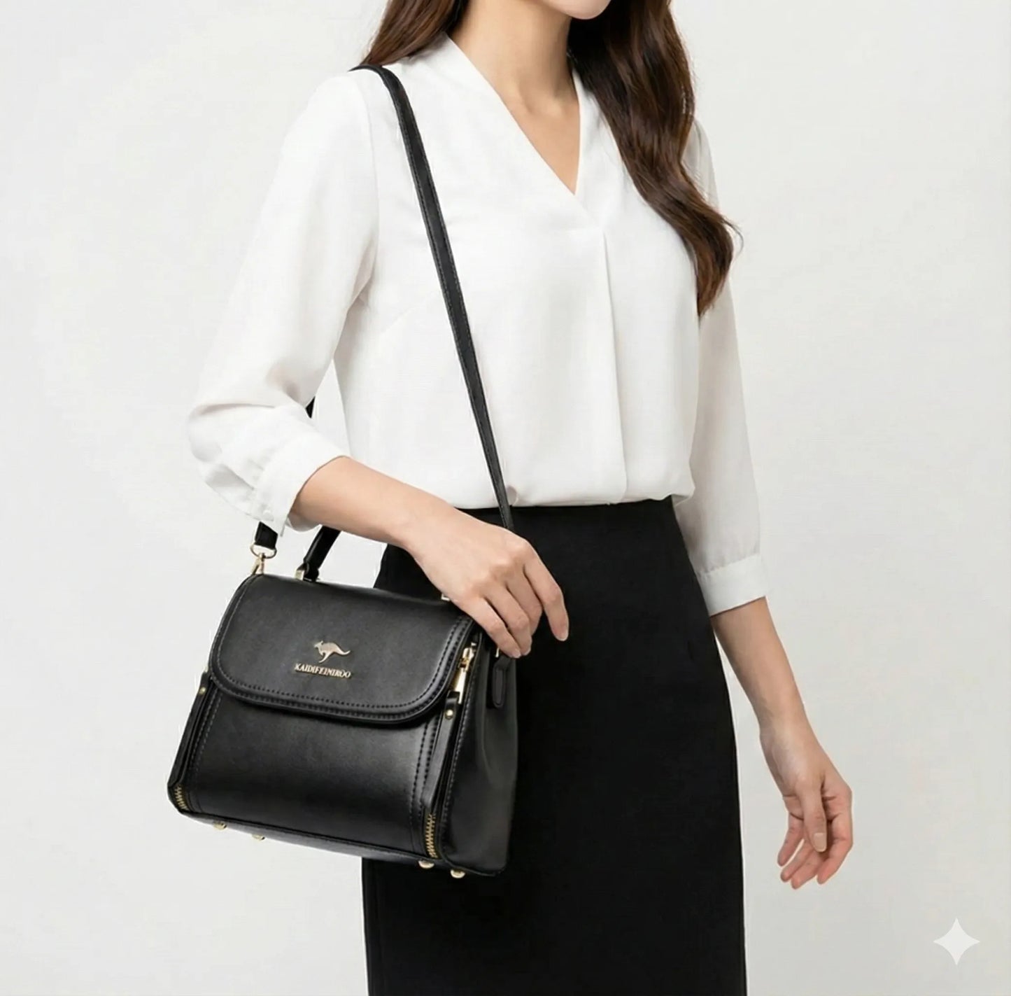 Handbag in Genuine Leather - Liora
