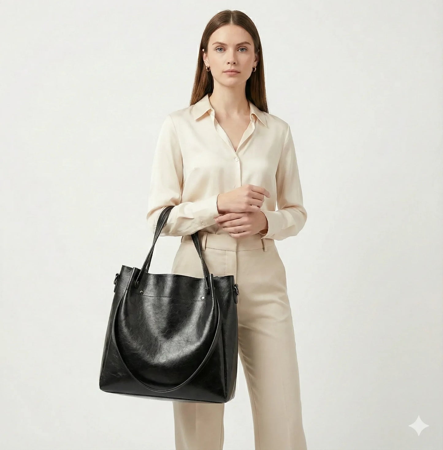 Genuine Leather Handbag - Maelis