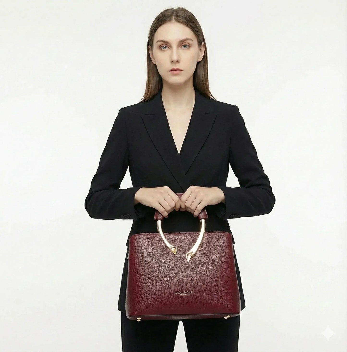Genuine Leather Crossbody Handbag - Uiva