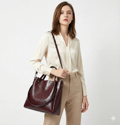 Genuine Leather Handbag - Maelis