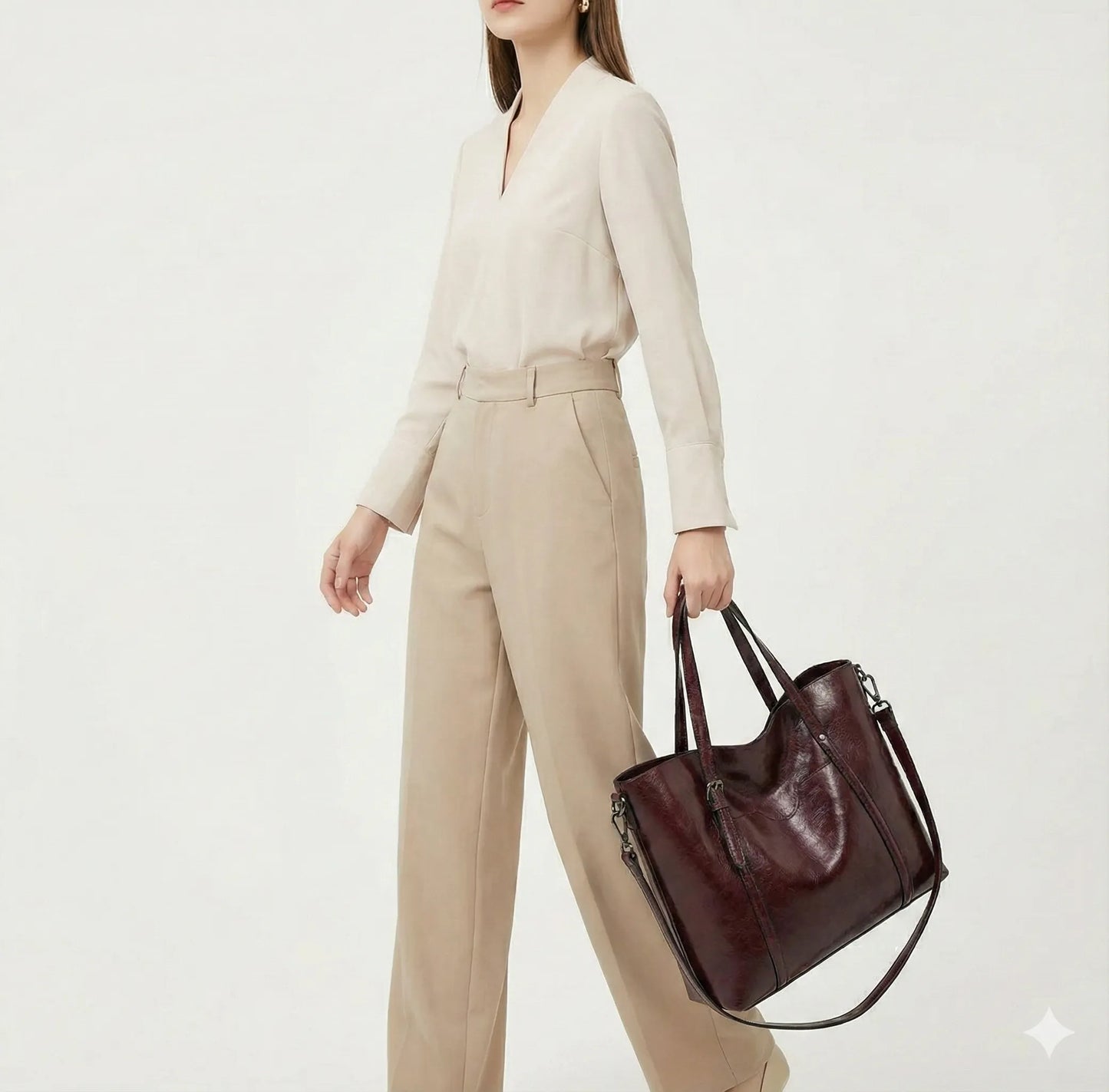 Genuine Leather Handbag - Glamour