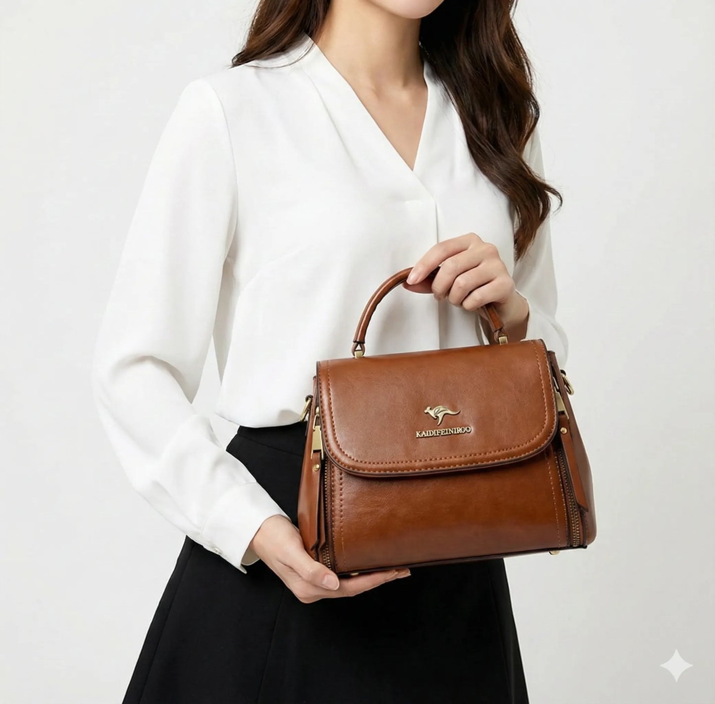 Handbag in Genuine Leather - Liora