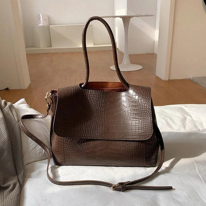 Genuine Leather Handbag - Clove