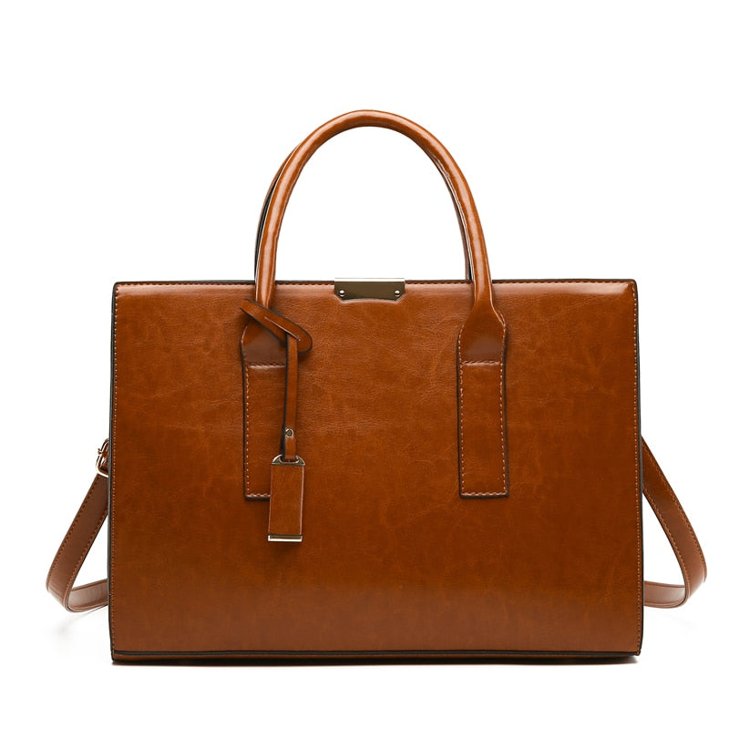 Genuine Leather Set Handbag + 2 Wallets - Zayna
